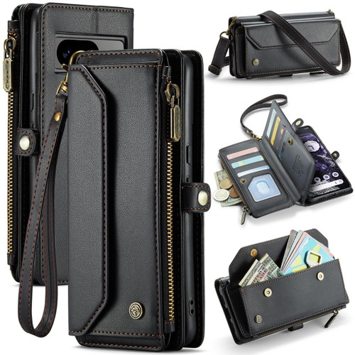 Black Google Pixel 8 CaseMe C36 2-in-1 Detachable Leather Wallet Case - 1 Black Google Pixel 8 CaseMe C36 2-in-1 Detachable Leather Wallet Case - 1