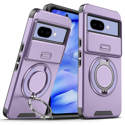 Purple Shockproof Rugged Heavy Duty Sliding Camshield Ring Case for Pixel 9a Purple Shockproof Rugged Heavy Duty Sliding Camshield Ring Case for Pixel 9a