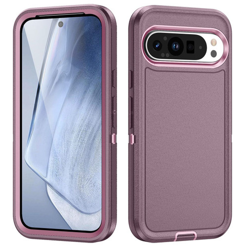 Purple Military Shield Shockproof Case For Google Pixel 9 / 9 Pro - 1 Purple Military Shield Shockproof Case For Google Pixel 9 / 9 Pro - 1