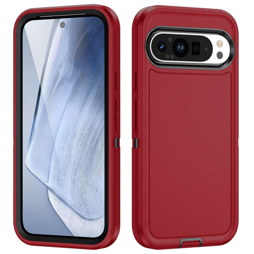 Red Rugged Impact Resistant Armor Case For Google Pixel 9 / 9 Pro - 1 Red Rugged Impact Resistant Armor Case For Google Pixel 9 / 9 Pro - 1