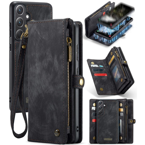 Black Galaxy A55 5G Multi-Functional Wallet Detachable Magnetic Case - 1 Black Galaxy A55 5G Multi-Functional Wallet Detachable Magnetic Case - 1