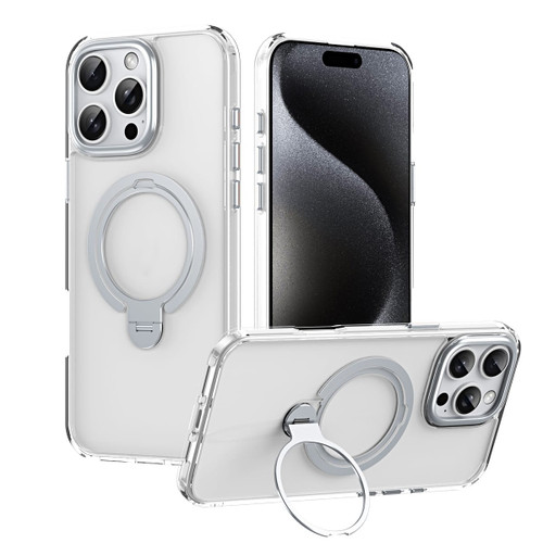 Clear iPhone 16 Pro Double Ring MagSafe Magnetic Holder Case - 1