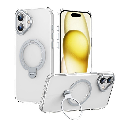 Clear iPhone 16 Double Ring MagSafe Magnetic Holder Case - 1