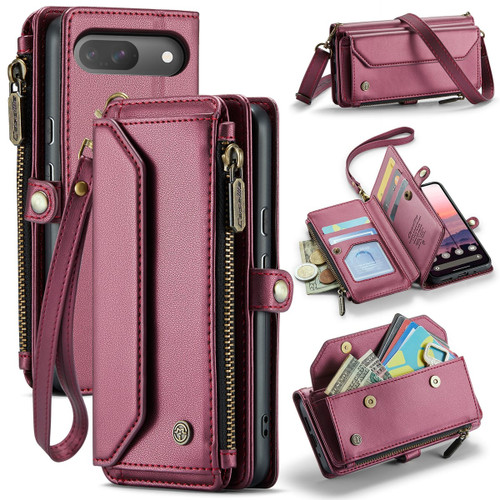 Wine Google Pixel 9 / 10 Pro Crossbody Wallet Case Multifunctional - 1