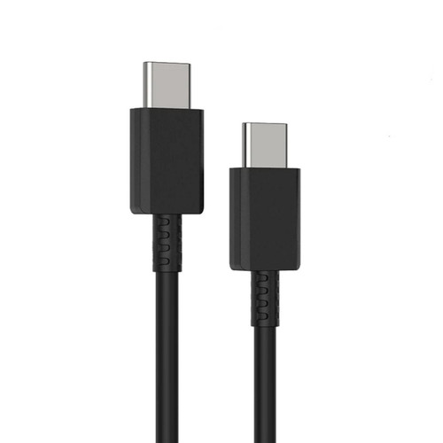 1M Black USB Type C to Type-C Fast Charging Braided Data Cable - 1