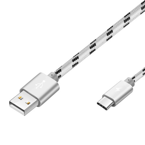 1M USB Type C Braided Nylon Data Charging Cable - 1