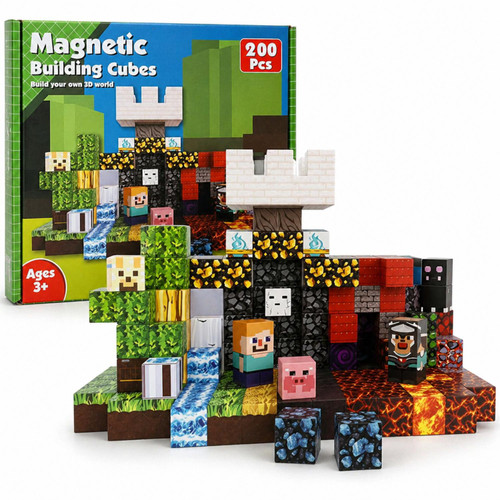 Building Cubes 200PCS Overworld Nether Adventure STEM Toy