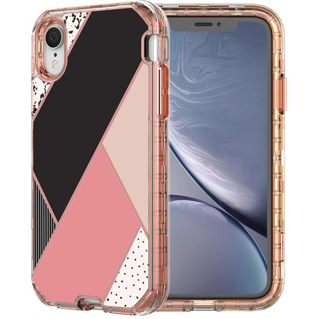 New Case Stylish Geometric Shapes Heavy Duty Defender Case For iPhone 7 / 8 ...