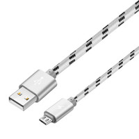 1M Micro USB To USB Braided Nylon Data Charging Cable