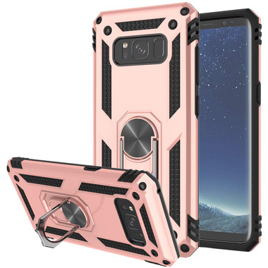 Rose Gold Samsung Galaxy S8 360 Degree Ring Slim Armor Stand Case - 1