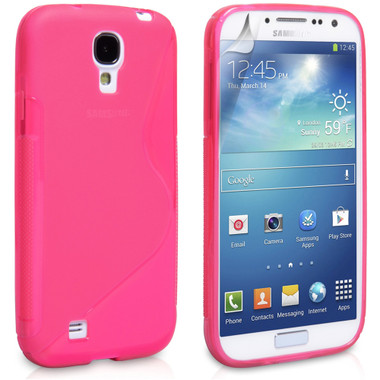 Hot Pink TPU S-Line Silicon Gel Case Cover Samsung Galaxy S4 - New Case