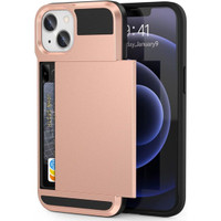 Rose Gold IPhone 13 Slide Card Pocket Slim Armour Case