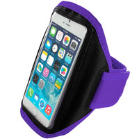 Purple Apple IPhone 6 / 6S Sports Armband Case For Running, Jogging, Gym