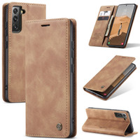 Brown CaseMe Slim 2 Card Slot Classy Wallet Case For Samsung Galaxy S22  Plus