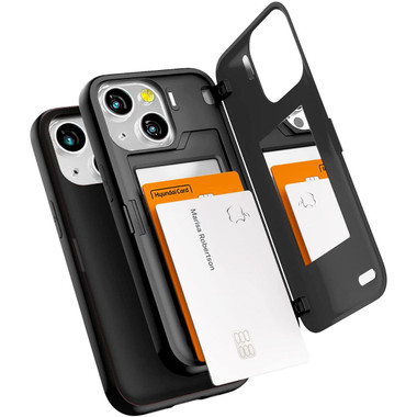 Black Goospery Slim Magnetic Door Credit Card Case For iPhone 13 Mini - 2
