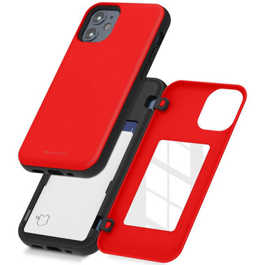 Red Goospery Slim Shock Proof Magnetic Door Case For iPhone 12 Mini - 2