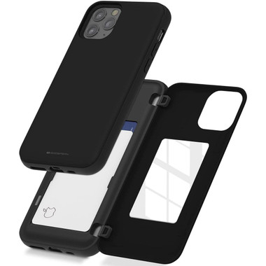 Black iPhone 11 Pro Goospery Magnetic Door Bumper Card Holder Case - 2