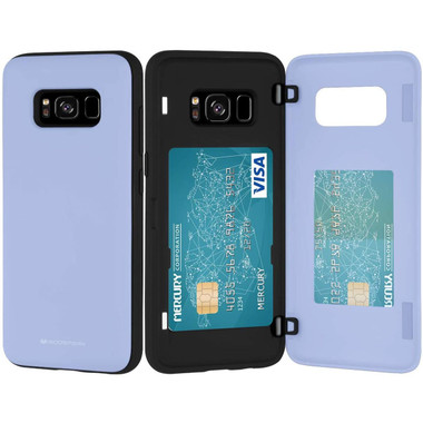 Lilac Goospery Magnetic Door Bumper Card Holder Case For Galaxy S8 - 2