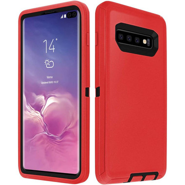 Red Heavy Duty Military Defense Drop Proof Case For Galaxy S10 - 1