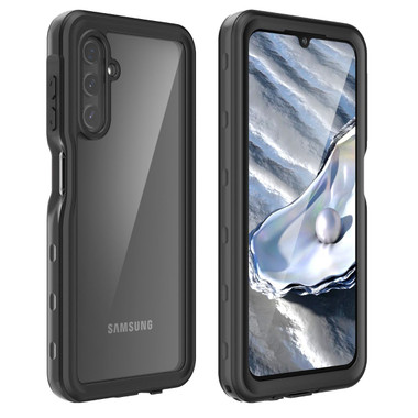 Black Galaxy A14 5G Waterproof Dirtproof Shockproof Defender Case - 1