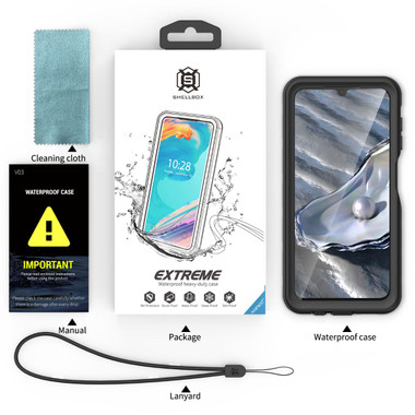 Black Galaxy A14 5G Waterproof Dirtproof Shockproof Defender Case - 2
