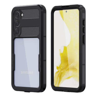 Black Waterproof Dirtproof Shockproof Case For Galaxy S23+ Plus - 1