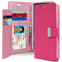 Hot Pink Genuine Mercury Rich Diary Wallet Case For Galaxy S20 Ultra - 1