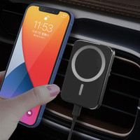 X16 Magsafe Car Air Vent 15W Fast Charging Qi Magnetic Wireless Charger - Black - 1