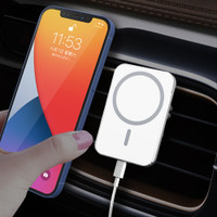 X16 Magsafe Car Air Vent 15W Fast Charging Qi Magnetic Wireless Charger - White - 1