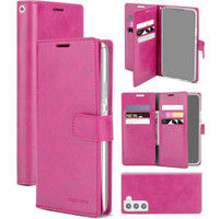 Hot Pink Samsung Galaxy S24 Mercury Mansoor Diary Card Holder Wallet - 1