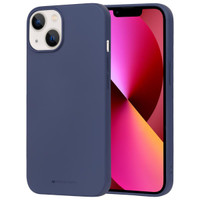 Navy Smooth Texture TPU Case - Genuine Goospery Product For IPhone 14