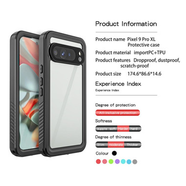 Google Pixel 9 Pro XL Waterproof Shockproof Case - Durable Full Body Cover - 2
