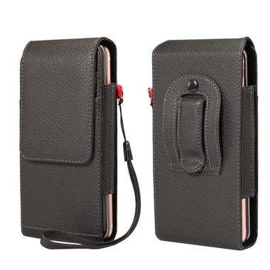 Multifunctional Universal Vertical Flip with Card Slots & Belt Clip – Black - 1