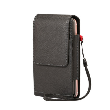 Black  Galaxy A04S Phone Waist Bag with Lanyard and Card Pocket - 2