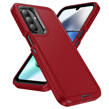 Red Galaxy A26 5G Tradies Heavy Duty Military Defender Case - 2