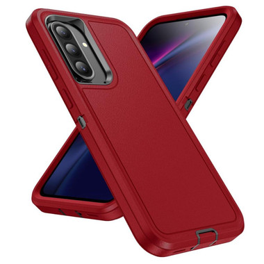 Red Tough Military Grade Drop Proof Defender Case For Galaxy A36 5G - 2