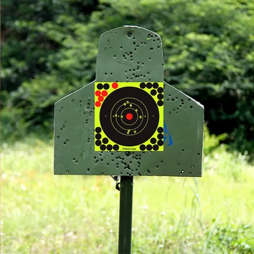 Epicshot FYT-7898 Bullseye 8in Adhesive Reactive Targets 25 Pack