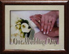 5x7 Jumbo ~ OUR WEDDING DAY Landscape or Portrait Picture Frame ~ Laser Cream Marble Mat