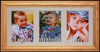 Triple 5x7 Personalized Photo Frame ~ Choice of Mat and Frame color ~Custom with Date, Name, Text