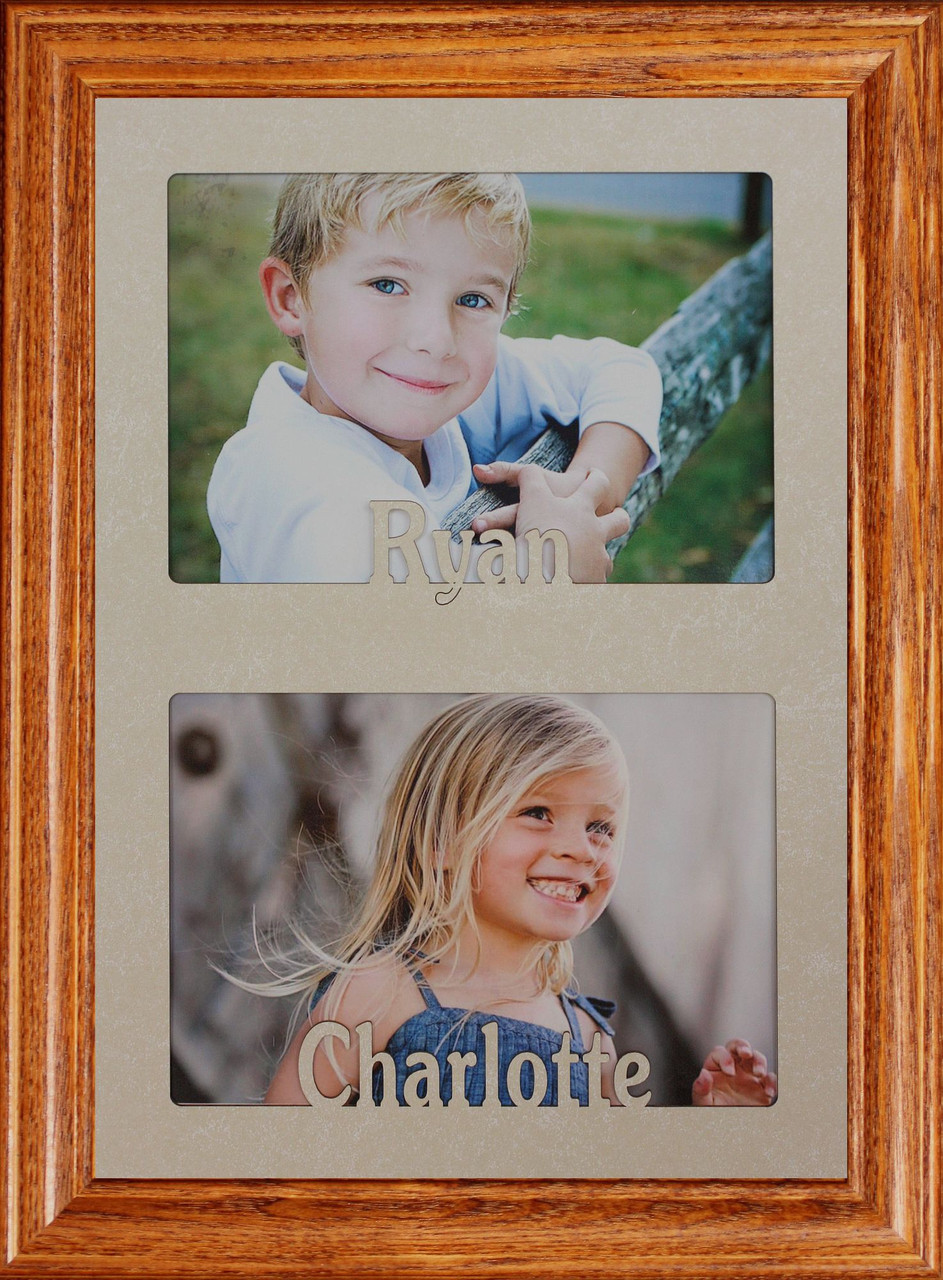 Wall Mount Double Photo Frames Multi-mat Holds Two(2) 5x7 Photos