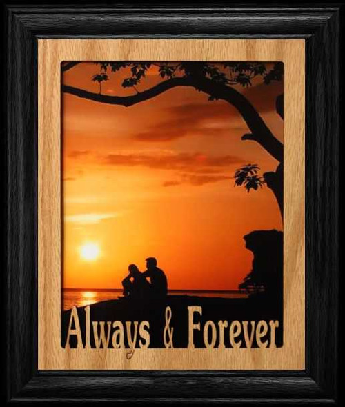 8x10 ALWAYS & FOREVER Photo Laser Name Frame ~ Anniversary Gift!