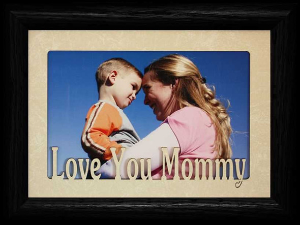 5x7 LOVE YOU MOMMY Landscape Picture Frame ~ Holds a 4x6 or cropped 5x7 Photo ~ Wonderful Gift for MOM from a Son, Daughter or Kids!
