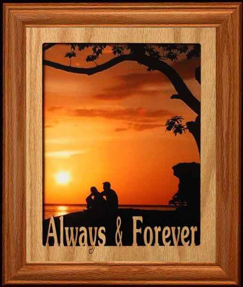 8x10 Personalized photo frame - Choice of layout, Mat insert and Frame color ~ Holds a cropped 8x10 Picture