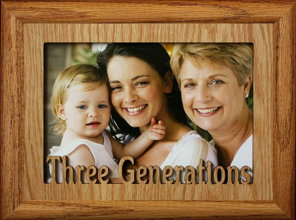 5x7 JUMBO GENERATIONS Landscape Picture Frame  ~  Three Generations, Four Generations or Five Generations Family Keepsake Frame Grandparents