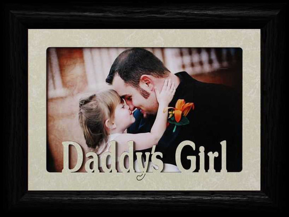 5x7 DADDY'S GIRL ~ Landscape Picture Frame ~ Holds a 4x6 or a cropped 5x7 Photo
