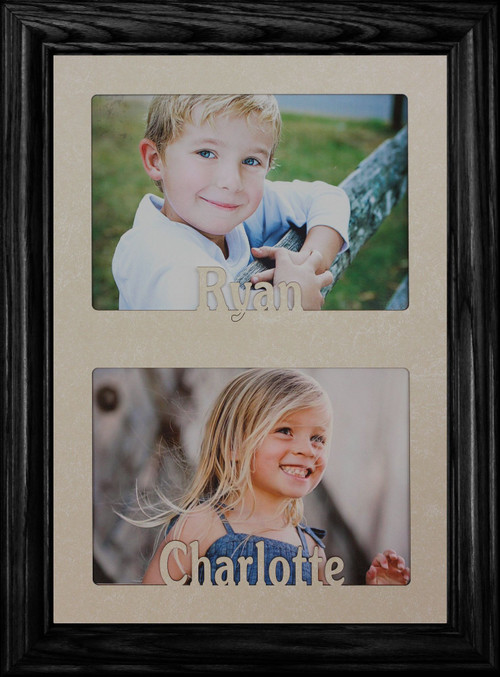 Wall Mount Double Photo Frames Multi-mat Holds Two(2) 5x7 Photos