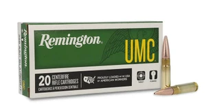 Remington UMC Centerfire Rifle, 300 Blackout, 150 Grain, Full Metal Jacket, 1905 fps
