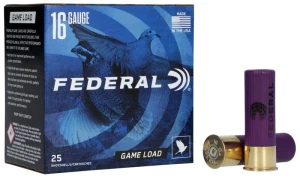 Federal Game Load Upland, 16 Gauge, 6 Shot, 2-3/4 in, 1 oz, 1165 fps