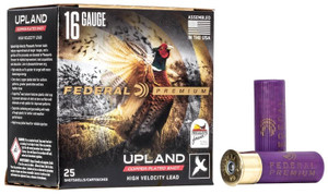 Federal Upland Pheasants Forever High Velocity, 16 Gauge, 4 Shot, 2-3/4 in, 1 1/8 oz, 1425 fps