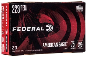 Federal American Eagle Rifle, 223 Rem, 75 Grain, Total Metal Jacket, 2775 fps